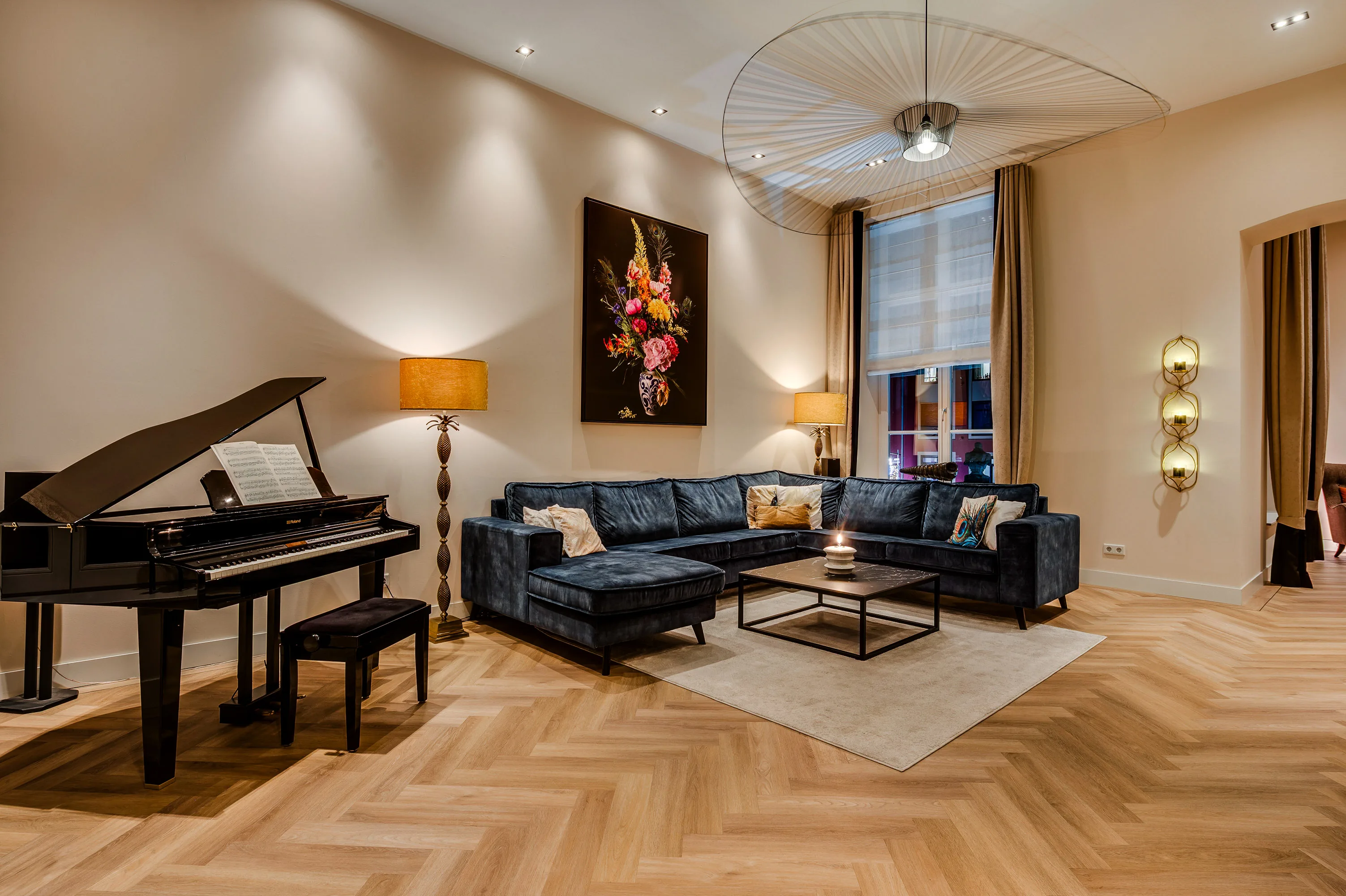 Living room evening atmosphere